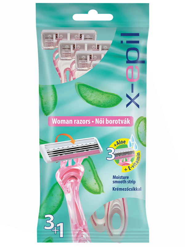 X-epil Disposable woman razors triple blade 3+1/pack