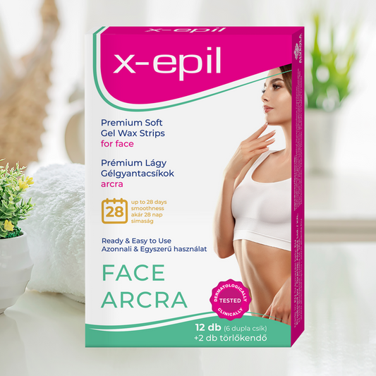X-Epil Premium soft gel resin strips for sensitive skin on the face - 12 pcs