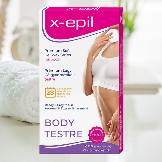 X-Epil Premium Soft Sensitive Gel Wax Strips for body - 20 pcs