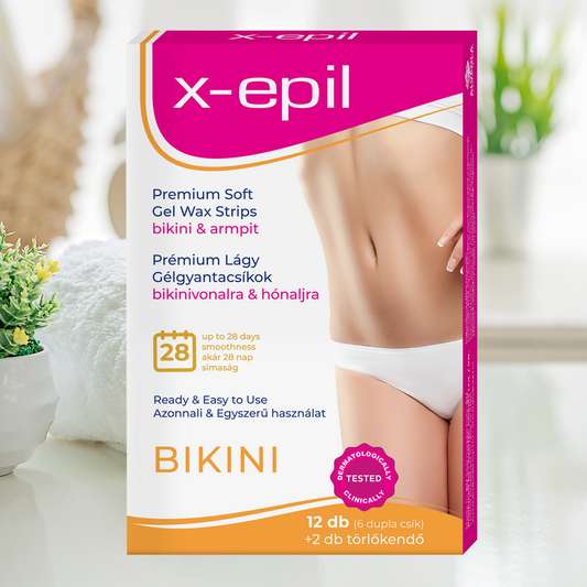 X-Epil Premium Soft Sensitive Gel Wax Strips for bikini – 12 pcs
